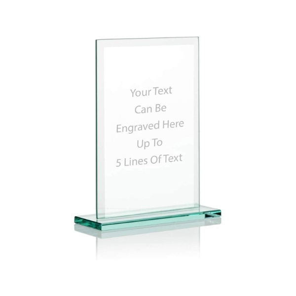 GLASS CRYSTAL AWARD PLAQUE 16.5CM (OUTLET) - Hercules