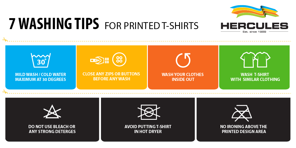 Reorganisere niveau Brawl How to wash your printed t-shirts - Hercules