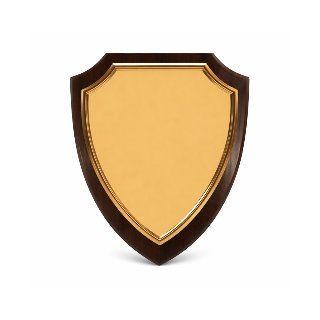 HTSC3.21G DELUXE WOODEN SHIELD – FULL COLOR CUSTOM AWARD PLAQUE (25CM X 20CM) - Image 1