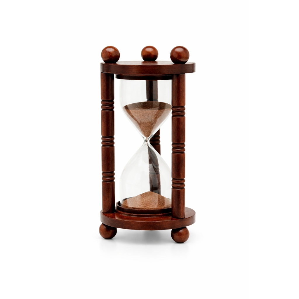 NI3332 WOODEN HOURGLASS 17CM (PACKAGE INCLUDED) - Image 1