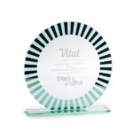 ELEGANT CIRCULAR GLASS AWARD 18CM – PREMIUM RECOGNITION TROPHY
