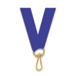 NECK RIBBON BLUE 1CM WITH CLIP