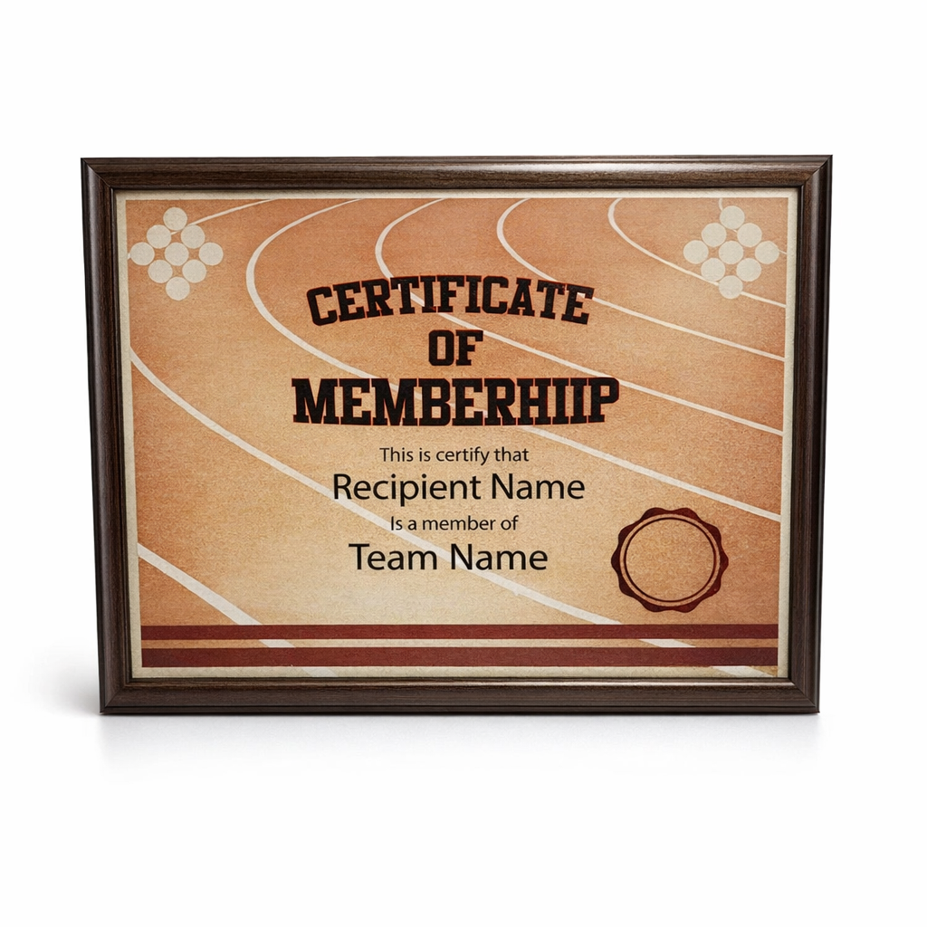 HT10084D TRACK DESIGN WOODEN PLAQUE 25.5X20CM – CUSTOM ENGRAVED AWARD - Image 1
