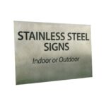 STAINLESS STEEL SIGN – CUSTOM ENGRAVED SIGNAGE WITH COLOR INFILL (PRICE PER M²)