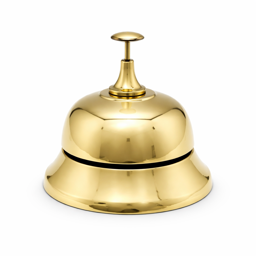 NI453D CLASSIC BRASS BELL WITH HANGER - Image 1