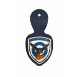 UNIFORM BADGE IN BLUE LEATHER PIN