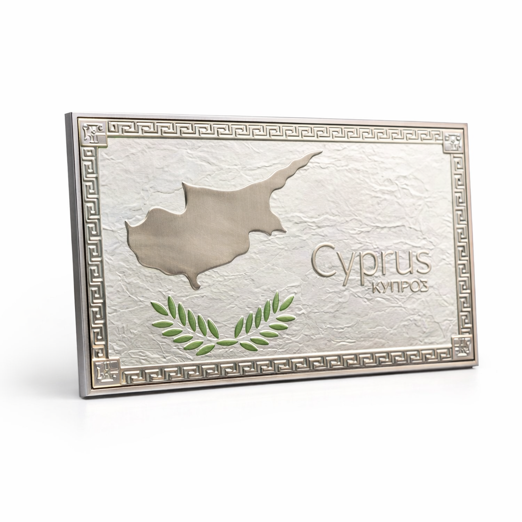 HT10070 CYPRUS SILVER PLAQUE SMALL - Image 1