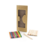 CRAYONS & COLORED PENCILS – 19-PIECE ECO-FRIENDLY ART SET IN CARDBOARD CASE