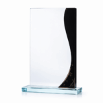 DESIGN RECTANGLE GLASS AWARD PLAQUE 20.5CM