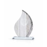 DESIGN GLASS AWARD PLAQUE 19CM
