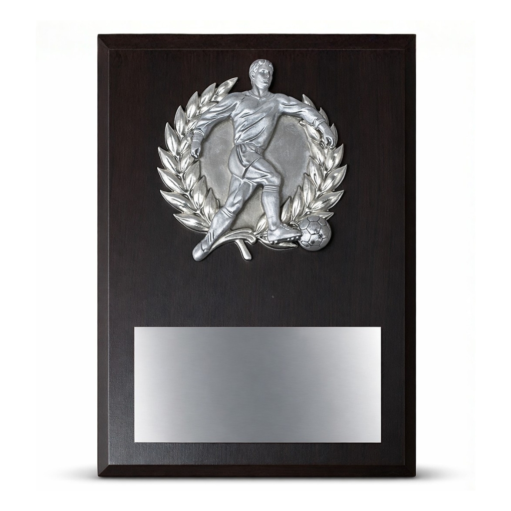 13-2042-1 WOODEN FOOTBALL THEME PLAQUE - Image 1