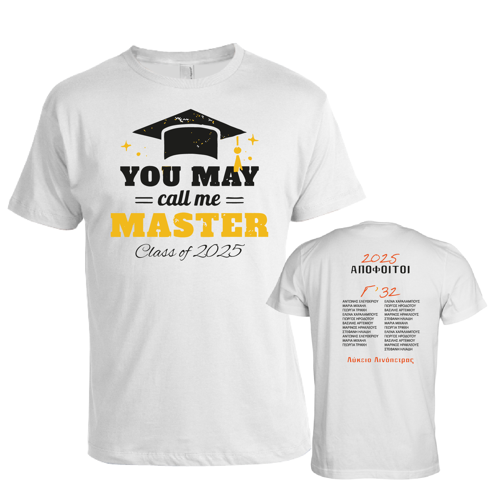 2501.WHITE GRADUATION WHITE T-SHIRT - Image 1