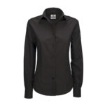 WOMEN'S LONG SLEEVE SHIRT – BLACK | ELEGANT, DURABLE & EASY-CARE WORKWEAR - Image 4