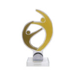 UNITYFORM ARTISTIC PLEXIGLASS AWARD – 27CM WITH CUSTOM PRINTED PLATE - Image 2