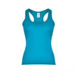 KEYA WOMEN’S TANK TOP – TURQUOISE | 100% COTTON, 150G - Image 2