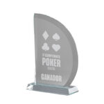 DELUXE 28CM SEMI-CIRCLE CRYSTAL AWARD WITH GIFT BOX - Image 2