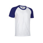 WHITE & VIOLET TWO-TONE T-SHIRT – 100% COTTON RAGLAN SLEEVE TEE - Image 2