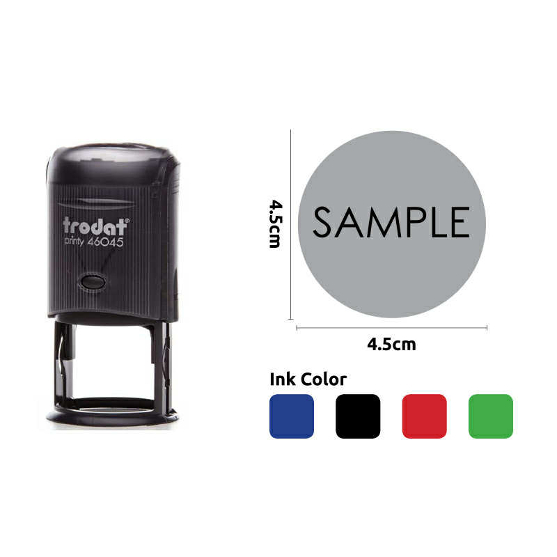 T-4645 TRODAT ROUND TEXT STAMP 4.5cm - Image 1