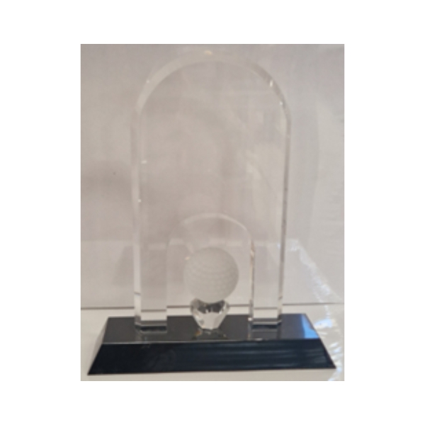 CR7122C CRYSTAL GOLF PLAQUE 200MM - Image 1
