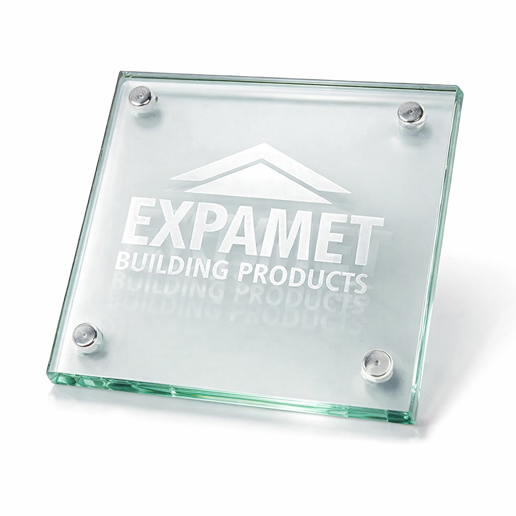 W13 1 8x8CM JADE GLASS SQUARE COASTER – CUSTOM ENGRAVED FOR GIFTS & EVENTS - Image 1