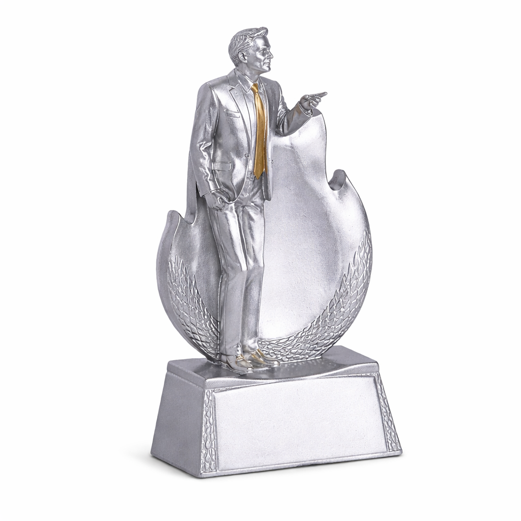 19-1238-0 COACH TROPHY 11CM WITH CUSTOM PRINTED PLATE – SPORTS COACHING AWARD - Image 1