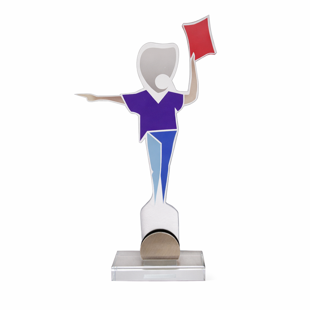 ART008 WHISTLE HONOR REFEREE TROPHY – 29.5CM WITH CUSTOM PRINTED PLATE INCLUDED - Image 1